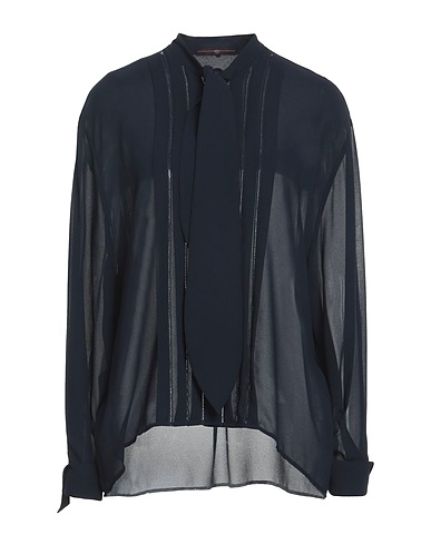 HIGH Hemden und Blusen einfarbig Nachtblau 100% Polyester