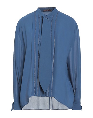 HIGH Solid colour shirts & blouses Pastel blue 100% Polyester