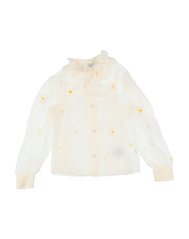 DOLCE&GABBANA Patterned shirts & blouses White 100% Silk