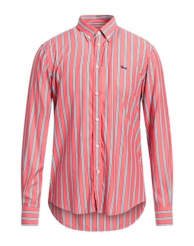 HARMONT & BLAINE Gestreiftes Hemd Rot 100% Lyocell