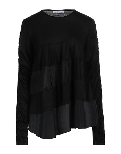 HIGH T-shirt Black 100% Wool, Silk
