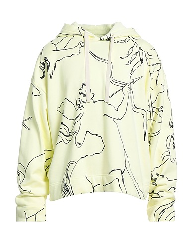 JIL SANDER Hooded track jacket  Pastel yellow 100% Cotton