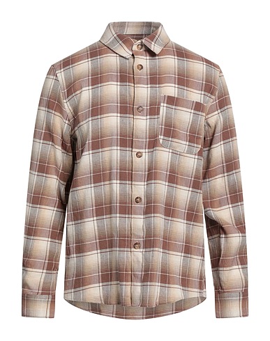 A.P.C. Checked shirt Beige 51% Cotton, 49% Linen