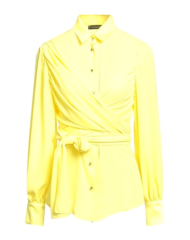 LES BOURDELLES DES GARÇONS Solid colour shirts & blouses Pastel yellow 100% Polyester
