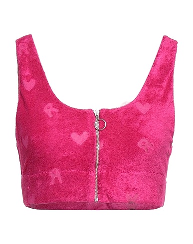 ROTATE BIRGER CHRISTENSEN Crop top Fuchsia 65% Viscose, 35% Recycled polyester
