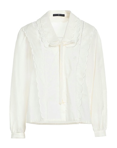 HIGH Solid colour shirts & blouses Ivory 100% Cotton