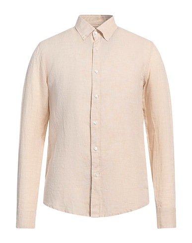 MICHAEL KORS MENS Einfarbiges Hemd Beige 100% Leinen