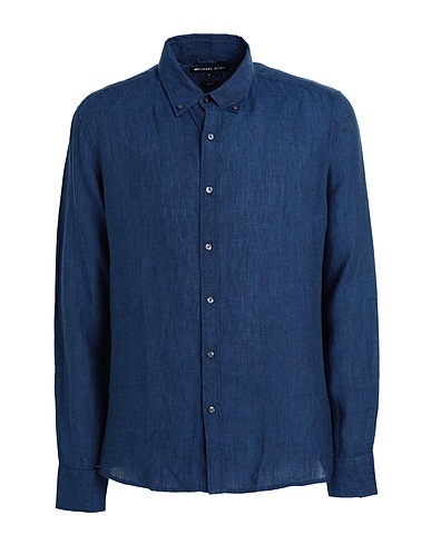 MICHAEL KORS MENS Linen shirt Midnight blue 100% Linen
