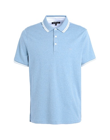 MICHAEL KORS MENS Polo shirt Light blue 100% Cotton