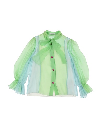 DOLCE&GABBANA Patterned shirts & blouses Light green 100% Silk
