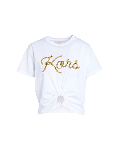 MICHAEL MICHAEL KORS Crop top White 100% Organic cotton