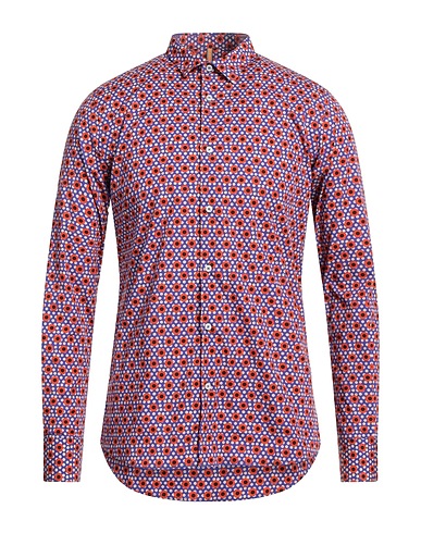 ROBERTO P  Luxury Camicia fantasia Viola 97% Cotone, 3% Elastan