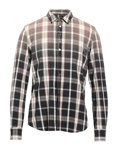 OFFICINA 36 Checked shirt Khaki 100% Cotton