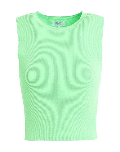 ONLY Crop top Light green 65% Viscose, 35% Nylon