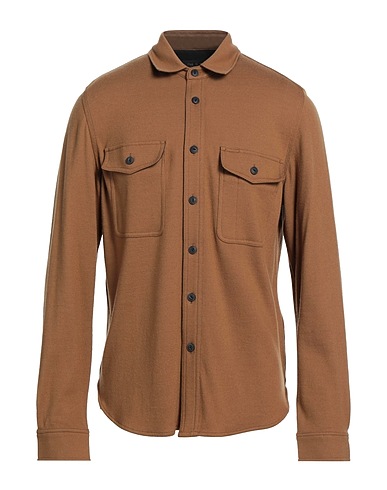 RAG & BONE Solid colour shirt Camel 100% Wool
