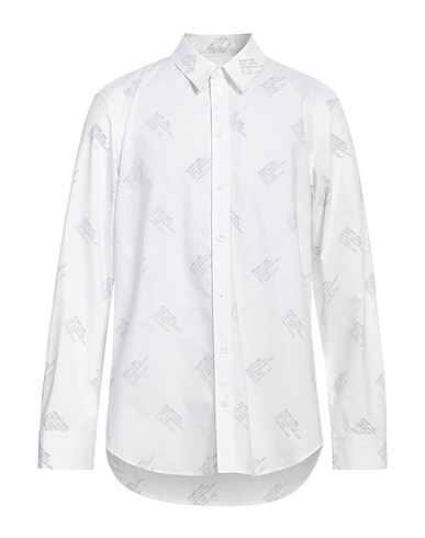 HELMUT LANG Hemd mit Muster Weiß 100% Baumwolle