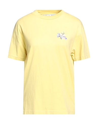 OFF-WHITE™ T-shirt basique Jaune pastel 100% Coton