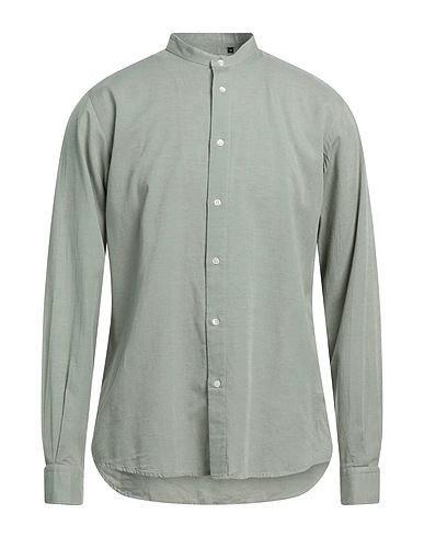 LIU •JO MAN Solid color shirt Sage green 57% Lyocell, 22% Linen, 21% Cotton