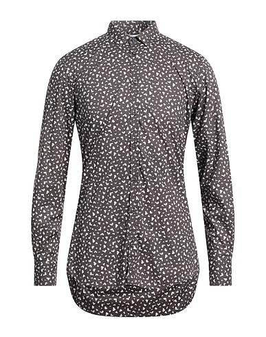 AGLINI Patterned shirt Brown 100% Cotton