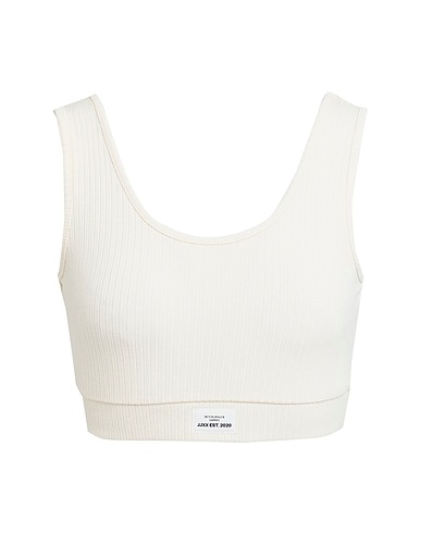 JJXX by JACK & JONES Crop top Panna 68% Poliestere, 27% Viscosa, 5% Elastan