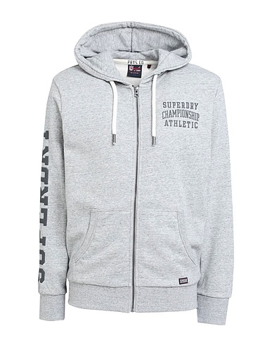 SUPERDRY Hoodie Hellgrau 59% Baumwolle, 41% Polyester