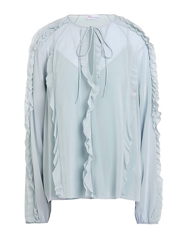 REDValentino Top Sky blue 91% Silk, 9% Elastane