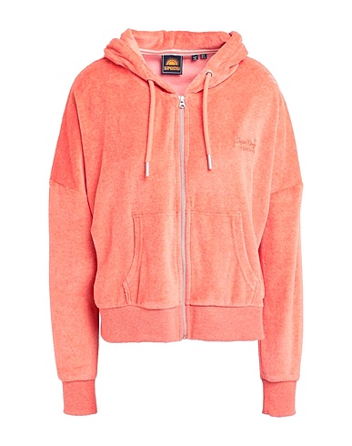 SUPERDRY Hooded track jacket  Coral 75% Cotton, 25% Polyester