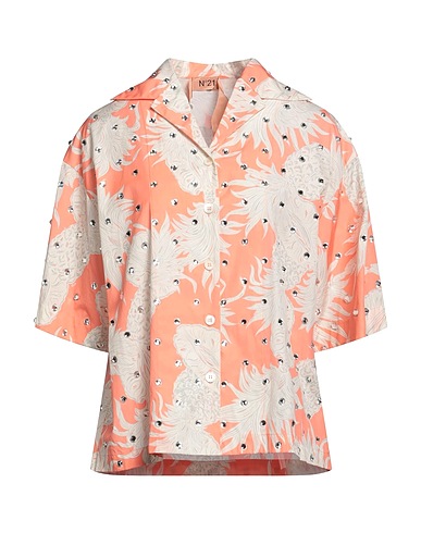N°21 Floral shirts & blouses Salmon pink 100% Cotton