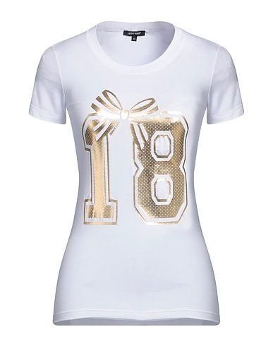 DENNY ROSE T-shirt White 96% Viscose, 4% Elastane