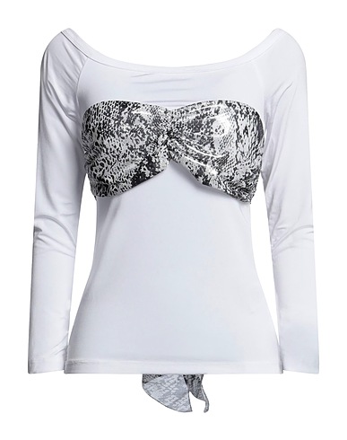 DENNY ROSE T-shirt White 94% Acetate, 6% Elastane