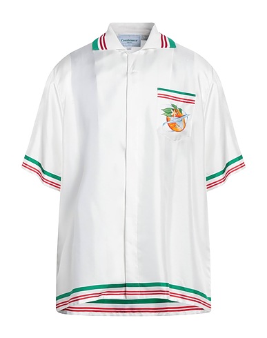 CASABLANCA Shirts White 100% Silk, Cotton