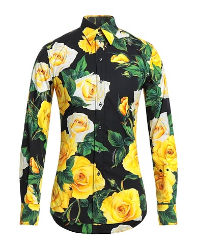 DOLCE&GABBANA Shirts Black 97% Cotton, 3% Elastane