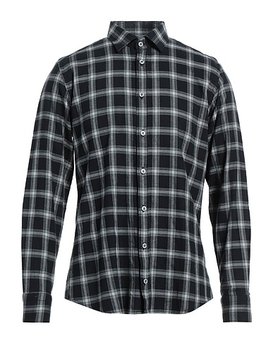 BASTONCINO Checked shirt Black 100% Cotton