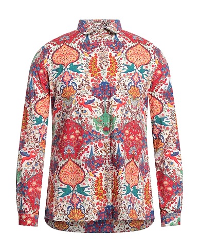 ETRO Shirts Off white 97% Cotton, 3% Elastane