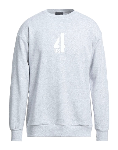 PACIOTTI 4US Sweatshirt Hellgrau 100% Baumwolle