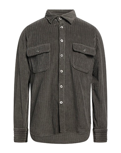 TINTORIA MATTEI 954 Camicia tinta unita Piombo 100% Cotone