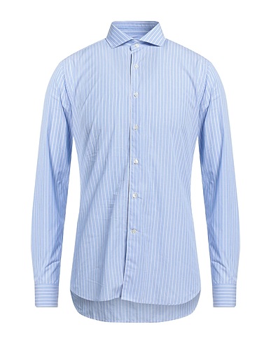 CALIBAN Shirts Sky blue 100% Cotton
