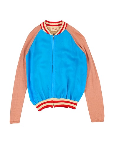 MAAN Jacket Azure 33% Polyester, 30% Silk, 20% Cotton, 17% Metallic fiber