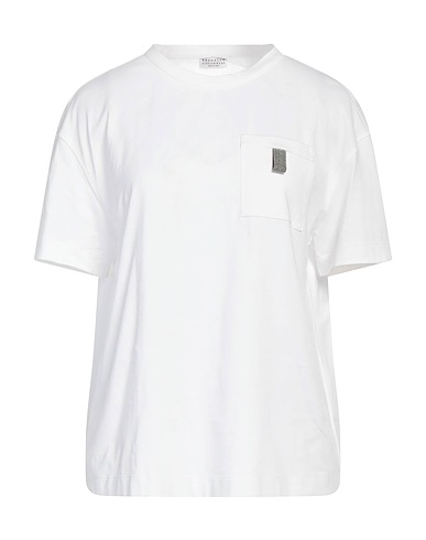 BRUNELLO CUCINELLI オーバーサイズTシャツ ホワイト コットン 100% / アセテート / シルク