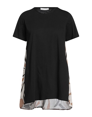 SKILLS & GENES Top Black 100% Cotton, Elastane