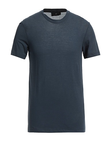 LIU •JO MAN Basic T-Shirt Midnight blue 100% Cotton