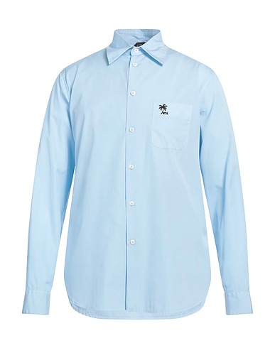 N°21 Camicia tinta unita Celeste 100% Cotone