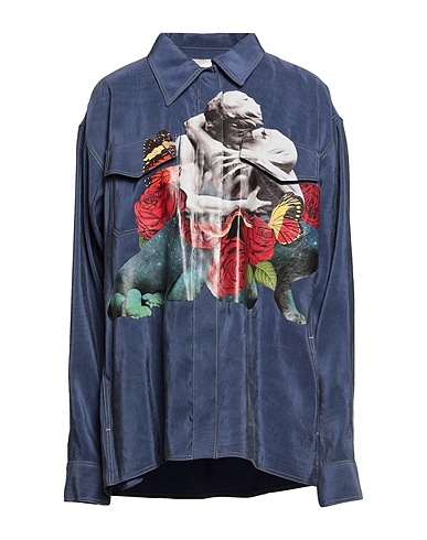 VALENTINO GARAVANI Silk shirts & blouses Slate blue 100% Silk