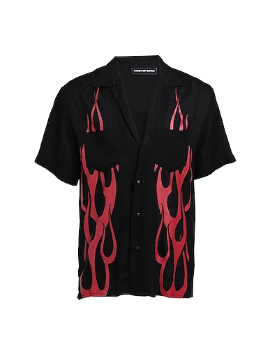 VISION OF SUPER Shirts Black 100% Viscose