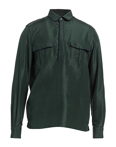VALENTINO GARAVANI Patterned shirt Dark green 100% Silk