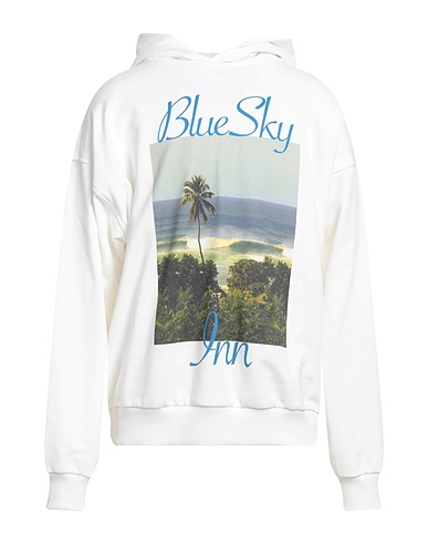 BLUE SKY INN Sweatshirt Off white 100% Cotton, Elastane