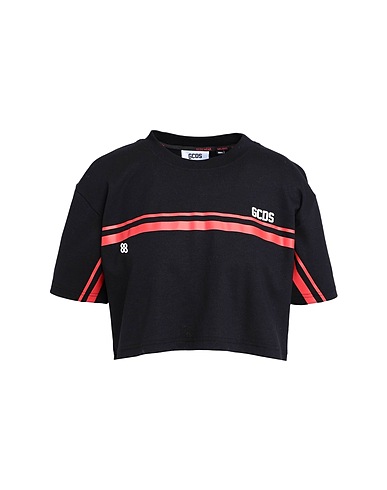 GCDS Crop top Nero 100% Cotone