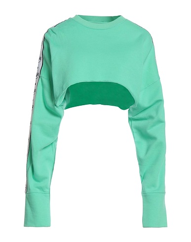 CHIARA FERRAGNI Sweatshirt Light green 100% Cotton, Elastane
