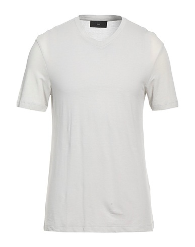 LIU •JO MAN Basic T-shirt Light grey 100% Cotton