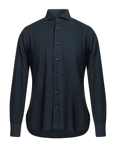 DANDYLIFE by BARBA Shirts Midnight blue 100% Cotton